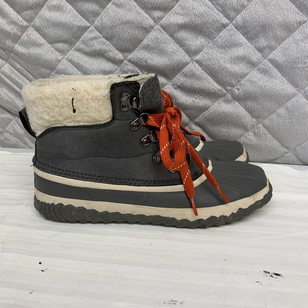JBU Jambu Snow Boots‎ Womens 7.5M Waterproof Lace Up Faux Fur Lined Gray